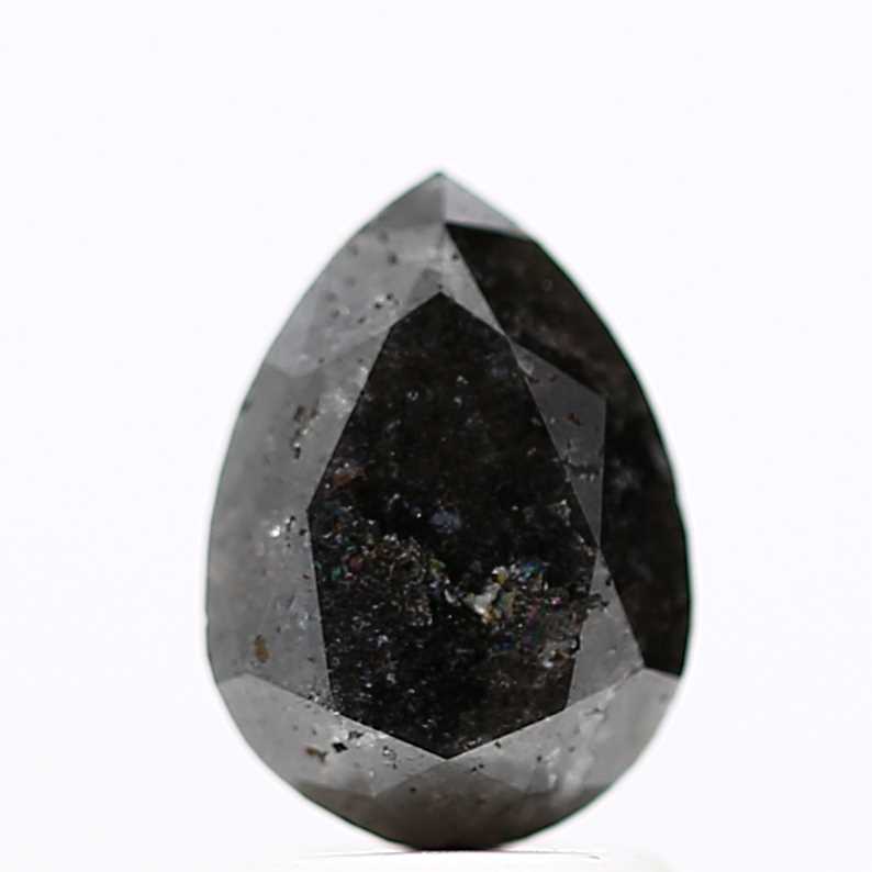 Salt and Pepper Diamond Fancy Gray Color 1.93 CT 9.10 x 6.60 x 4.90 MM Pear Cut Diamond! Natural Loose Diamond ! Christmas Gift for Her